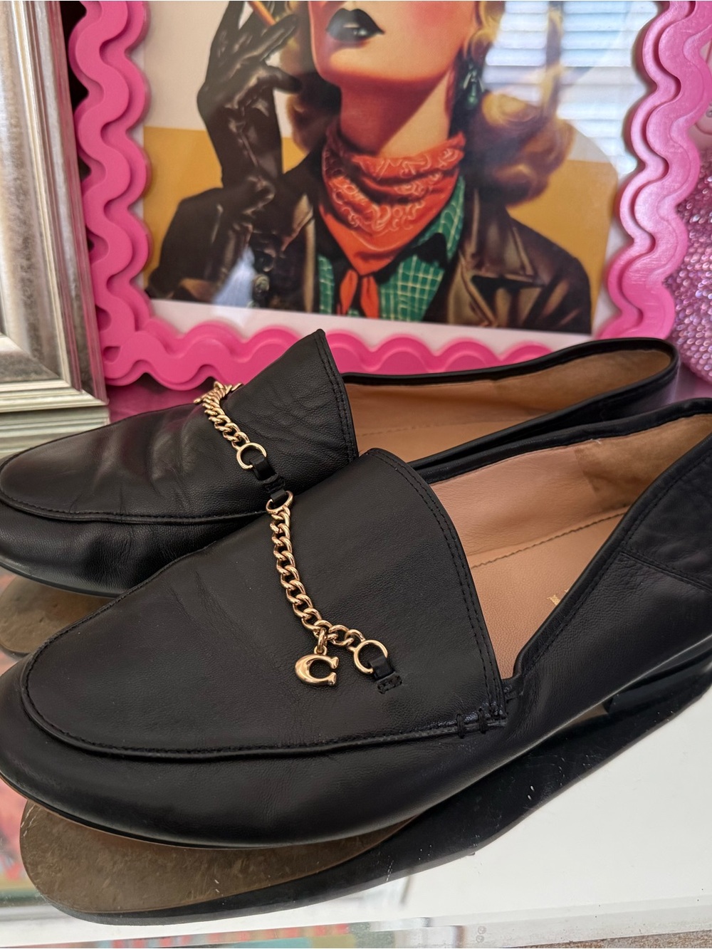 Coach Black Leather Hanna Loafers - Picture 2 of 4
